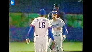 1991ヤクルトVS中日ハイライト　神宮球場　ヤクルトバートサスVS中日小松崎取っ組み合い乱闘