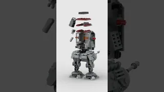 LEGO AT-TE Mech 🤖 Satisfying Building Animation #shorts #legomech #legomoc