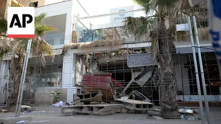 Aftermath of building collapse in Palma de Mallorca in Spain