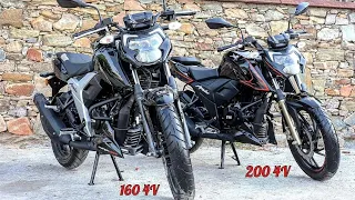 New TVS Apache RTR 160 4V V/S 200 4V - Detailed Comparison