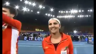 Tennis Player  Federer dances First Time in India with Sania Mirza after victory in the IPTL 2014