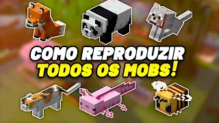 Como Reproduzir TODOS OS ANIMAIS / MOBS do MINECRAFT