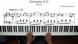 ABRSM 2023-24 Grade 2 Piano Exam A1 - Ludwig Van Beethoven - Ecossaise in G Major