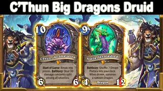 C'Thun Ysera Big Dragon Druid is Really Fun To Watch! Throne of the Tides Mini-Set | Hearthstone