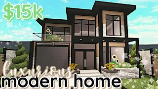 Luxurious 15k Bloxburg Modern House Build: 2 Story *WITH VOICE*