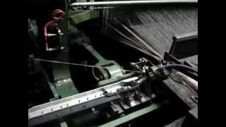 Wilton weaving loom for heavy fabrics.