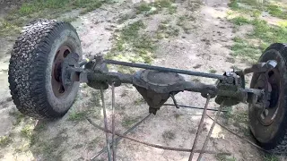 Redneck bush hog made from old axle