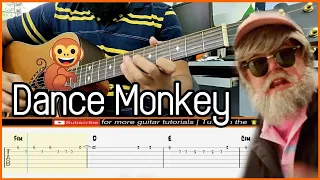 Tones and I Dance Monkey Guitar Tutorial | Guitar Cover + Easy Tabs PDF + Chords | Backing Track