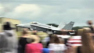 Spectacular Finnish F-18 at RIAT 2019 - no angle of attack limits!