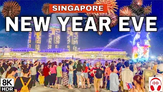 🇸🇬8K - Singapore New Year Countdown 2024 | Singapore New Year Eve | Happy New Year Singapore 🎆