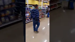 Crazy man destroys grocery store