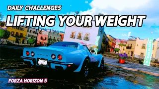 Forza Horizon 5 Daily Challenges Lifting Your Weight Earn 2 Stars at Trailblazers in Classic Muscle