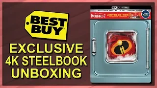 Incredibles 2 Best Buy Exclusive 4K+2D Blu-ray SteelBook Unboxing