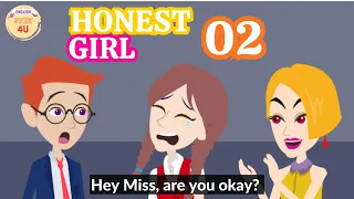 Honest Girl Episode 2 - Poor Girl Animation English Story - English Story 4U