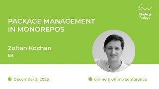 Package management in monorepos - Zoltan Kochan [Fwdays Node.js]