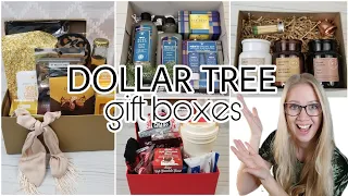 HIGH END DOLLAR TREE GIFT BOXES • six unique gift basket type ideas