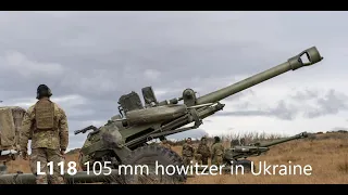 British L119 105-mm howitzer pounding Russian positions in rapid fire