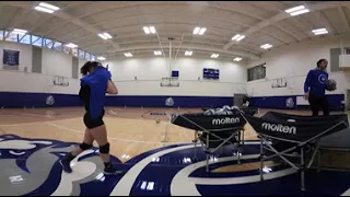 Drake Volleyball 360 practice