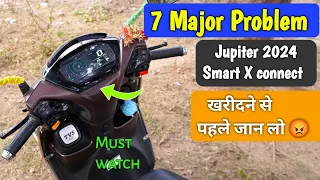 7 Major Problem TVS JUPITER 125 SMART X CONNECT 2024 😡 | 1 Month Review Jupiter 2024 | At MotoV