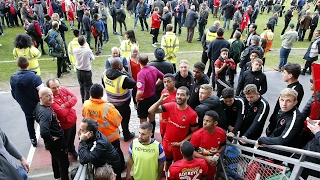 Leyton Orient fans force match to be abandoned with pitch protest – video