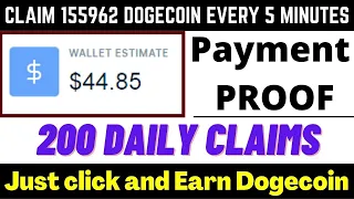 Claim Every Second | Earn Free Dogecoin Faucet | Instantly Pay Your FaucetPay Wallet