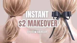 DIY Bow Hairclip without Sewing Machine | How to Make Hair Accessories Tutorial | Kpop fashion  Bows
