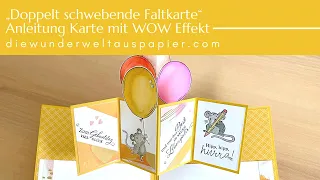 Schwebende Faltkarte | Karte mit WOW Effekt | Funfold Card | DIY | mit Stampin‘ Up! Produkten