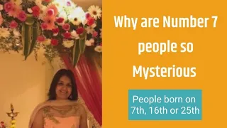 Numerology for Mulank 7 | #hindi people Born on 7th, 16th or 25th | #numerology | #Forestofpeace