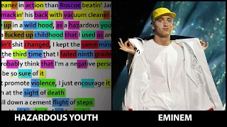 Eminem - Hazardous Youth [Rhyme Scheme] Highlighted