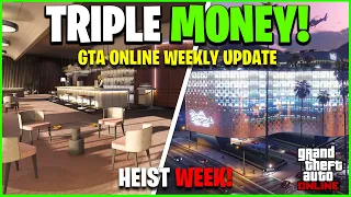 GTA ONLINE WEEKLY UPDATE! TRIPLE MONEY, DIAMONDS & DISCOUNTS! (Heist Month!)