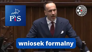 Janusz Kowalski - wniosek formalny
