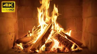 🔥 The BEST Burning Fireplace (10 HOURS) with Crackling Fire Sounds (NO MUSIC) 4K UHD