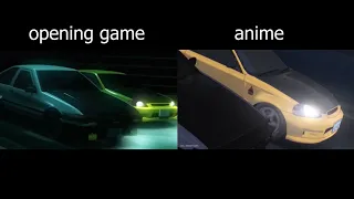 Initial D Extreme Stage OP - compare opening game with the anime