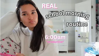 My REAL 6am school morning routine *productive*