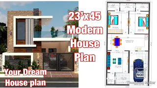 23'6"x45'-6" 2D  HOUSE PLAN,3D PLAN ,VASTU  HOUSE PLAN ,PROPER VENTILATION