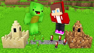 JJ vs Mikey TINY CASTLE Battle in Minecraft Challenge (Maizen Mizen Mazien) Parody