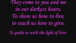 Demi Lovato Angels Among Us Lyrics on screen