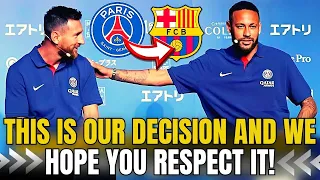 🚨 IT HAPPENED NOW! IT'S ALREADY DECIDED! MESSI AND NEYMAR SURPRISED EVERYONE! NEWS FROM BARCELONA T