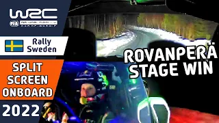 Kalle Rovanperä Split Screen Rally Onboard : WRC Rally Sweden 2022