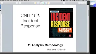 CNIT 152 11 Analysis Methodology