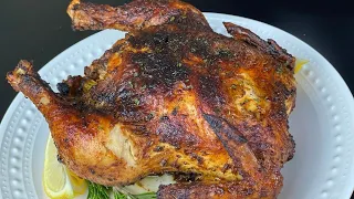 AIR FRYER WHOLE ROAST CHICKEN RECIPE!  Crispy Skin & Juicy! How to Cook Chicken in the Air Fryer!