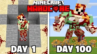 I Survived 100 DAYS as GIANT ALEX in Hardcore Minecraft