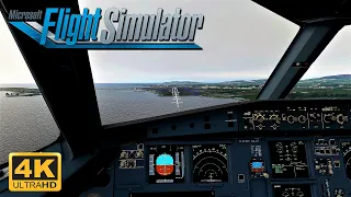 Microsoft Flight Simulator 2020 Hard A320NEO Cockpit Landing | 4K Graphics