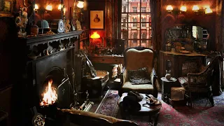 Ambience/ASMR: Sherlock Holmes Parlour, 221B Baker Street (Victorian London), 4 Hours