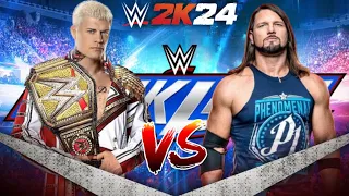 Cody Rhodes vs aj styles backlash WWE 2k24