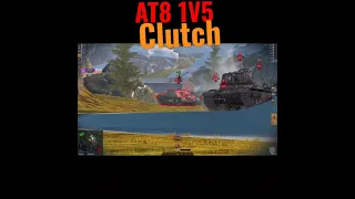 wotb AT8 the unpenetrable wall funny OP moment 1v5 Clutch #wot #wotb #shorts #ammorack #wargaming