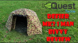 QUEST TACKLE  DEFIER Mk2 1 MAN BIVVY in DPM REVIEW