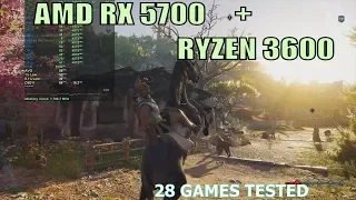 Radeon RX 5700 with Ryzen 5 3600 28 games tested