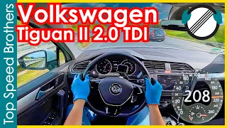 Volkswagen Tiguan II 2.0 TDI (2017) AUTOBAHN POV TOP SPEED 🚀 #TopSpeedBrothers