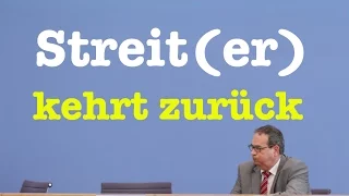 Streit(er) kehrt zurück - Komplette Bundespressekonferenz vom 11. November 2016